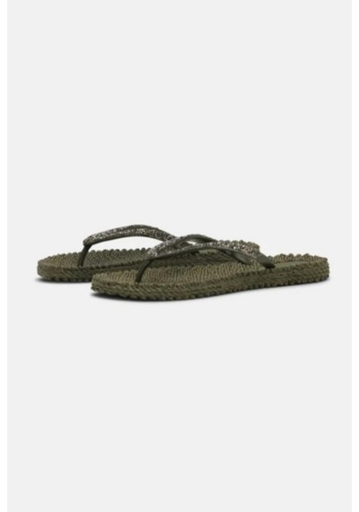 Army Cherful03g - Yeşil Taşlı Parmak Arası Terlik-14279