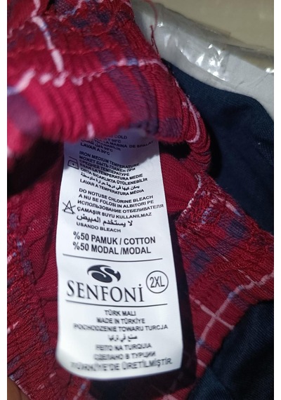 Senfoni Erkek Modal Bisiklet Yaka Kısa Kol Pijama Takımı 10354 - 1 Adet Lacivert