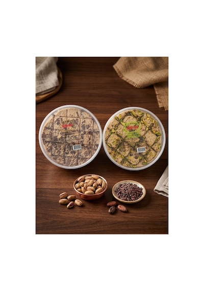 Antep Fıstıklı Ve Kakaolu Tahin Helvası Seti 2'li Paket 455 Gr + 455 Gr