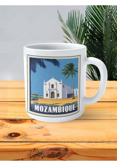 Mozambique Baskılı Kupa Bardak Kişiye Özel Desen Çok Renkli