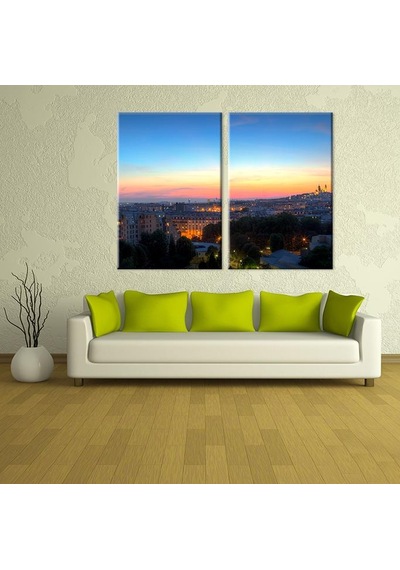 Paris Manzaralı Kanvas Tablo 90x80cm