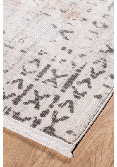 Polipropilen Polyester Pamuk Tabanlı Dokuma Halı Otantik Modern Salon Mutfak Halısı Multi Rengi R0091a Krem