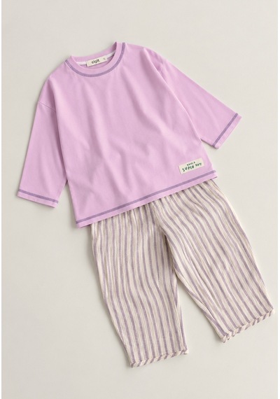 Cigit Oversize Pantolon Takım 2-10 Yaş Lila