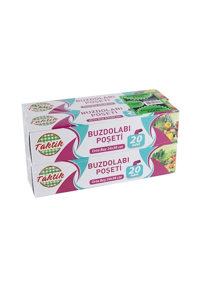 2 Adet Taktik Buzdolabı Poşeti Orta Boy 4 Lü Paket