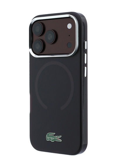 Apple Uyumlu iPhone 18 Pro Kılıf Lacoste Lisanslı M-safe Uyumlu Lake Timsah Logolu Iml Frosted Kapak Bordo