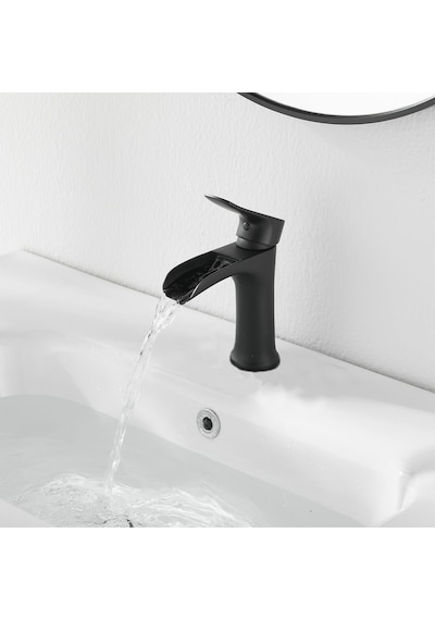 Fause Lavabo Bataryası Şelale Siyah Klb112-b Mat Siyah