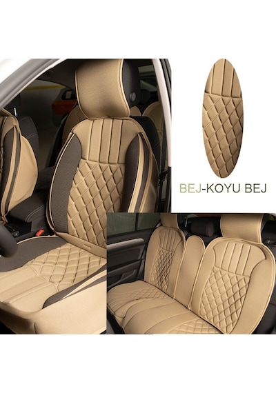 Elegance 5'Li Set Minder Bej-Koyu Bej / Klmny541