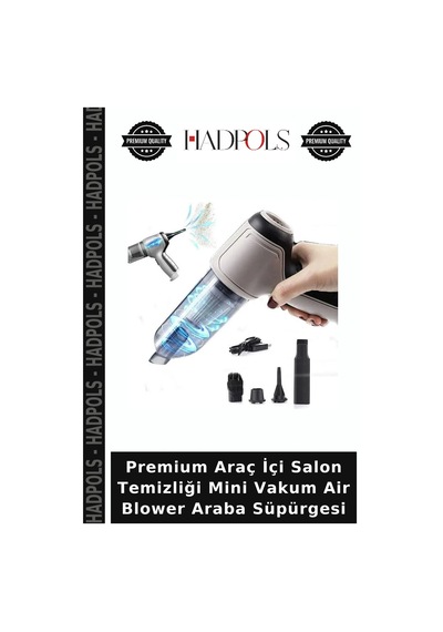 Premium Araç İçi Salon Temizliği Mini Vakum Air Blower Araba Süpürgesi