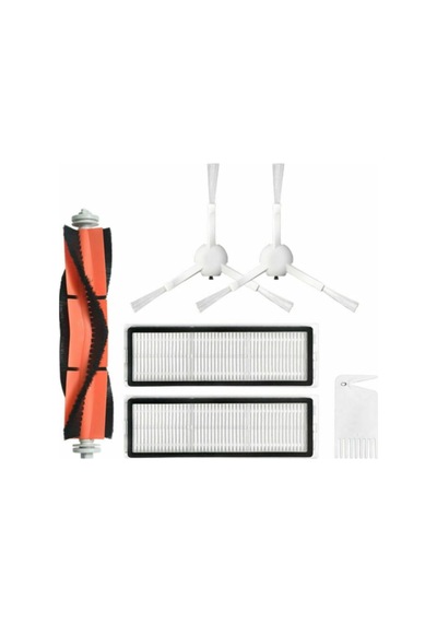 6'lı Set Mi Robot Vacuum Mop Stytj01zhm Vacuum Mop 1c,vacuum Mop 2c İle Uyumlu Yedek Parça Seti Kırmızı,siyah,beyaz