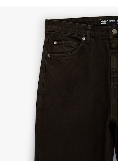 Koton Regular Fit Beş Cepli Pamuklu Bol Baggy Jean Pantolon Kahverengi 6sam40116nd Kahverengi Koton Regular Fit Beş Cepli Pamuklu Bol Baggy Jean Pantolon Kahverengi 6sam40116nd Kahverengi