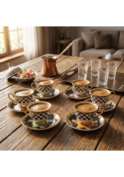 12 Parça 6 Kişilik Çay Fincanı Takımı Diğer