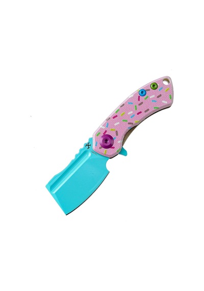 Kansept Mini Korvid Donut Baskılı G10 Sap 154cm Çelik Çakı T3030b1 Kum