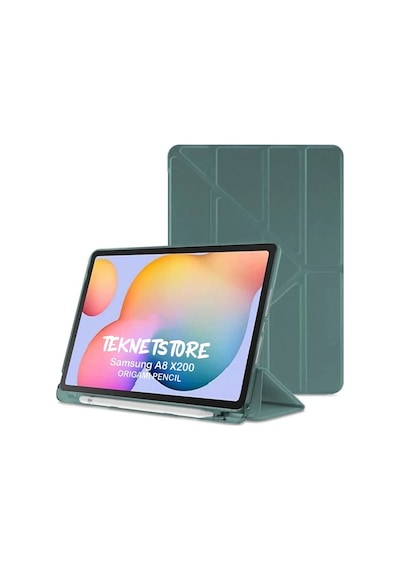 Samsung Galaxy Tab S6 Lite P610 Uyumlu Kalem Bölmeli Pu Deri Arkası Yumuşak Koruyucu Silikon Kılıf