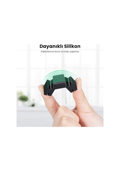 Ugreen 3+1 Kanallı Silikon Kablo Düzenleyici Organizatör, 70585