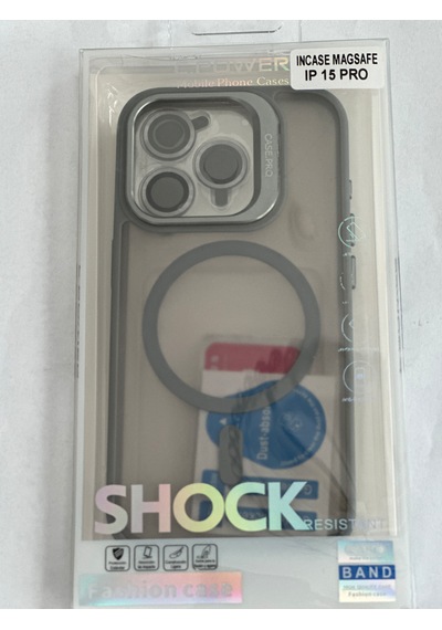 Apple Uyumlu iPhone 15 Pro Kılıfı, Kaliteli Kamera Lens Koruyucu Dahil, Magsafe  Darbe Dayanaklı, 3 Renk Gri