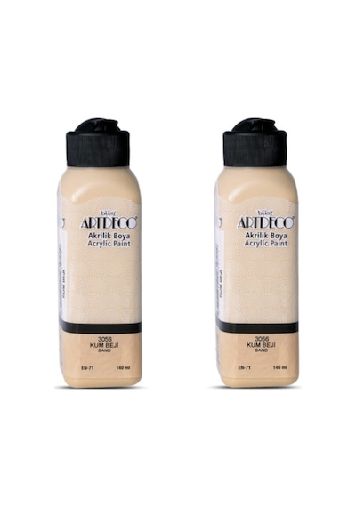 2 Li Akrilik Boya 140 Ml Renk Seçmeli Canlı Ve Pastel 3056 - Kum Beji