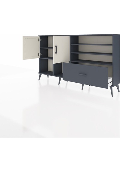 Arges Konsol 7 Raflı Tek Çekmeceli 2 Kapaklı 176x30x99 Antrasit-aytaşı/antrasit Aytası/antrasıt - Antrasıt Arges Konsol 7 Raflı Tek Çekmeceli 2 Kapaklı 176x30x99 Antrasit-aytaşı/antrasit Aytası/antrasıt - Antrasıt