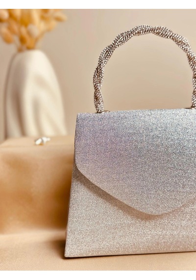Elora Atelier Elora Lurex Dokulu Simli Gümüş Çanta Çok Renkli