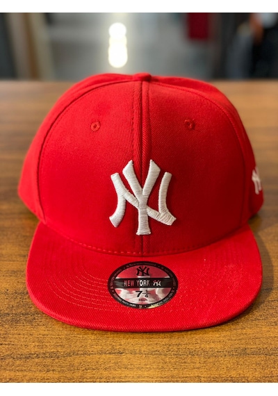 Hamze Ny Yankees Unisex Pamuklu Hiphop Snapback Rapper Basket Cap Şapka Beyaz - Lacivert