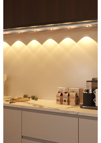 Waldern 80 Cm Sensörlü Şarjlı Şerit Led Işık 3in1 Beyaz-gün Işığı-nötr Renk