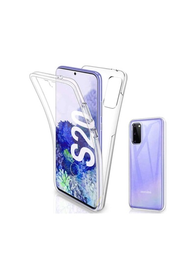 Galaxy S20 Plus Kılıf Zore Enjoy 360 Derece Tam Kaplayan Silikon Renksiz