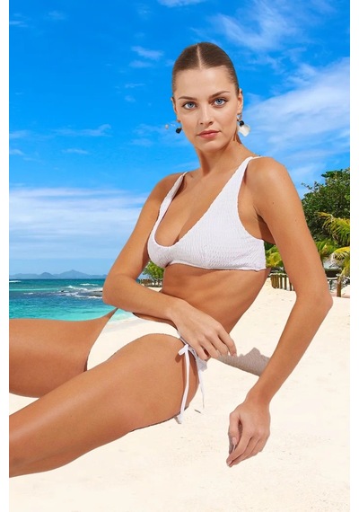 Ersefa Tasarım Bikini Takımı Esnek Kumaş Klora Dayanıklı Premium Kalite Beyaz