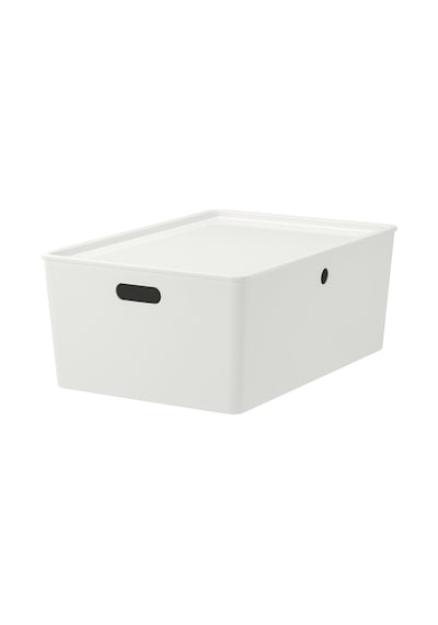 Ikea Kuggıs Büyük Kapaklı Depolama Kutusu 37 X 54 X 21 Cm Beyaz