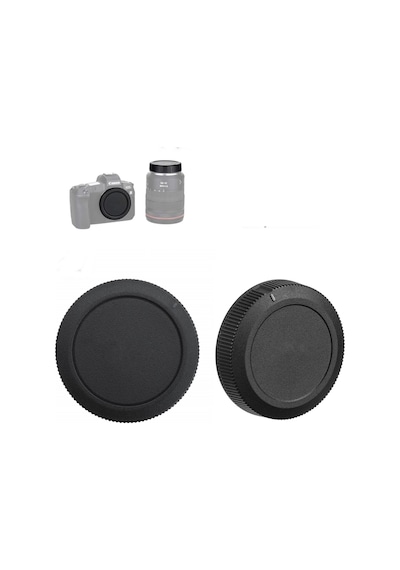 Canon R Aynasız Fotograf Makineleri Ve Lensleri Uyumlu Rf Body Ön Ve Lens Arka Kapağı Rear Cap Set