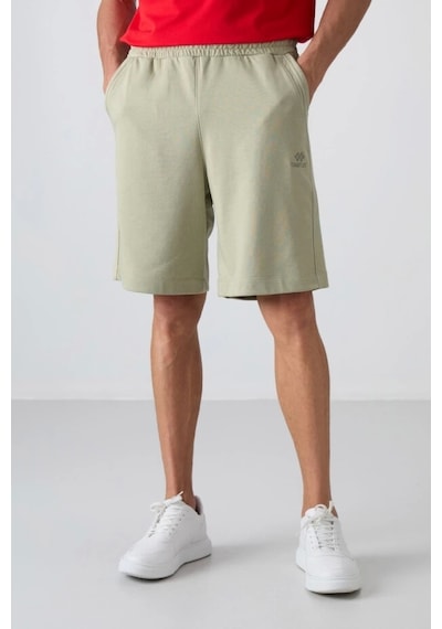 Lumberjack Çağla Pamuklu Kalın Yumuşak Dokulu Comfort Fit Basic Erkek Şort - 81260 Yeşil