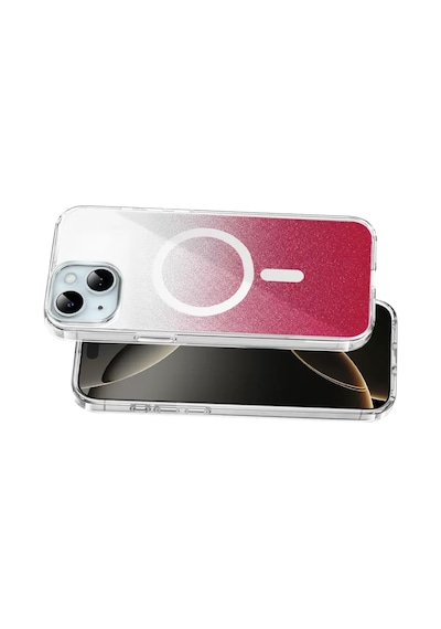 Onegif Apple iPhone Uyumlu  15 Sora Simli Magsafe Kapak - Kırmızı