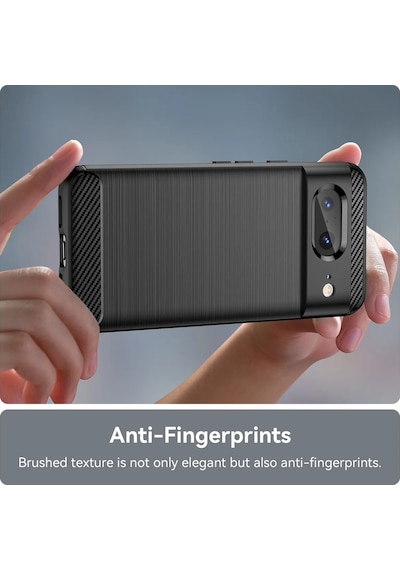 Google Pixel 8 Pro Brushed Carbon Fiber Silikon Kılıf - Al3332