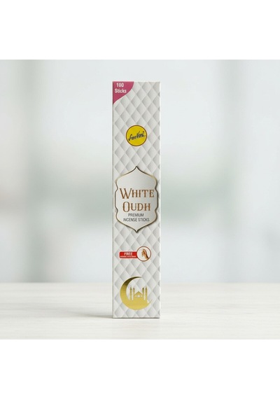 White Oud 100'lü Beyaz Ud Parfüm Hediyeli Premium Kalite Meditasyon Çubuk Tütsü