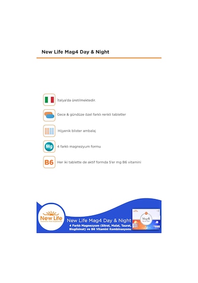 New Life Mag 4 Day 30 Tablet & Night 3 x 30 Tablet