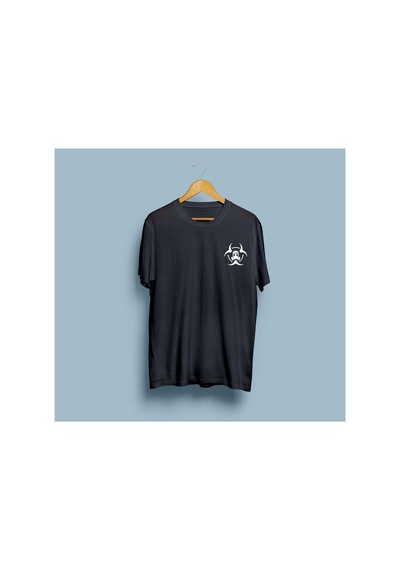 Bahriyeli Collection Oversize Biohazard Gaz Maskesi Tasarım Unisex T-shirt Siyah