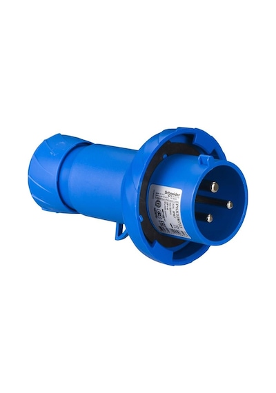 Schneider Electric Pkx32M723, Düz Fiş, 3X32 Amper, Monofaze, 2P+T, Ip67, Hızlı Bağlantı