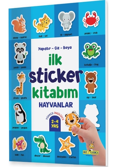 Yükselen Zeka Yapıştır-Çiz-Boya İlk Sticker Kitabım (2-4 Yaş)