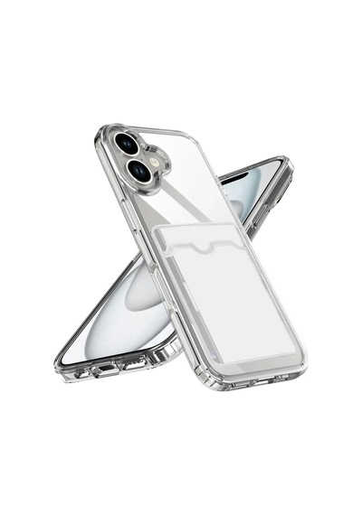 Apple Uyumlu iPhone 17 Uyumlu Kart Şeffaf Silikon - Şeffaf