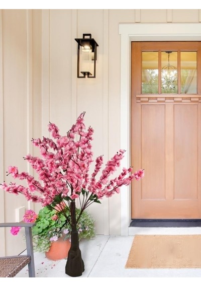 Yapay Ağaç Pembe Japon Kiraz Çiçeği Hazır Gövdeli Bahardalı Ağacı 100cm Sakura Çiçeği