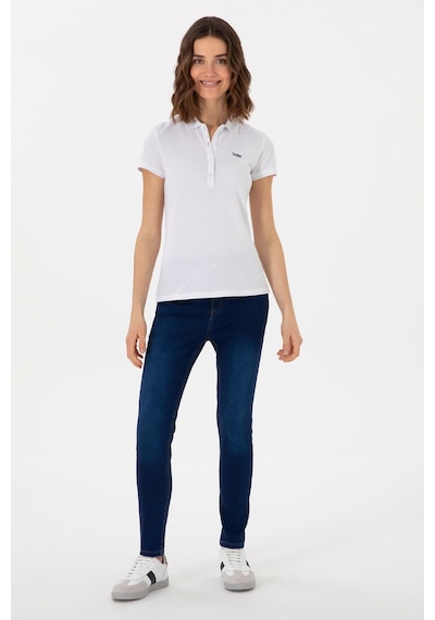 U.S. Polo Assn. Kadın Beyaz Basic Polo Yaka Tişört 50305764-VR013 U.S. Polo Assn. Kadın Beyaz Basic Polo Yaka Tişört 50305764-VR013