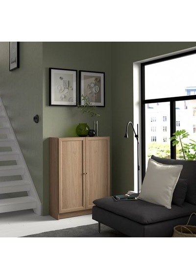 Ikea Oxberg Kitaplık Kapağı, Meşe Görünümlü, 40x97 Cm