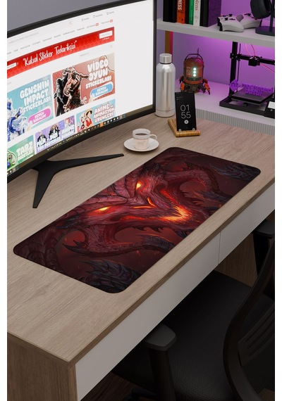 Diablo Kaymaz Dikişli Kauçuk Oyuncu Mousepad V2 - 70x30 Xl Gaming Mouse Pad Fare Altlığı