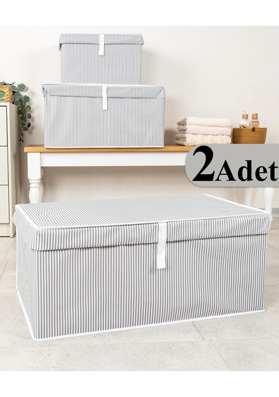 2 Adet Çok Amaçlı Düzenleyici Kutu Mega Plus Gri