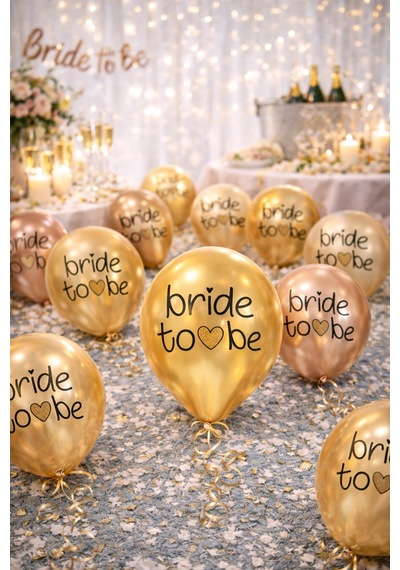 Bride Balon Krom Altın 10lu 12 İnç Çok  Renkli
