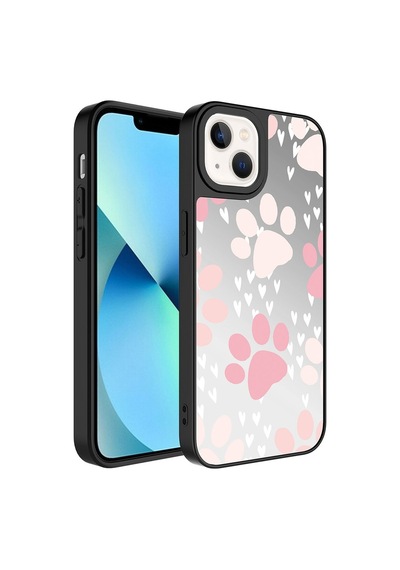 Apple Uyumlu  iPhone 13 Kılıf Aynalı Desenli Kamera Korumalı Parlak Zore Mirror Kılıf
