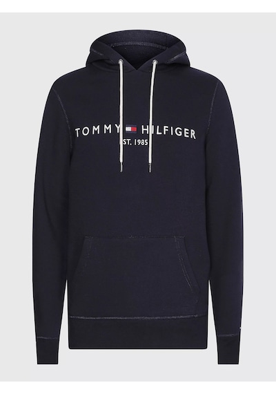 Tommy Hilfiger Erkek Core Tommy Logolu Hoody Sweatshirt - Mavi Mavi