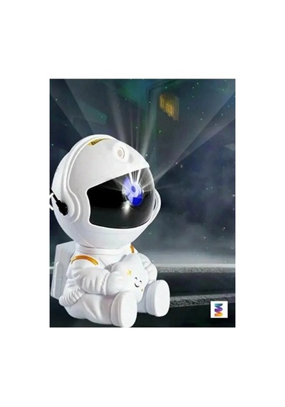 Özel Üretim Dekoratif Masa Üstü Hediye Astronot Projektör Gece Lambası Lw6 Mini Beyaz Çok Renkli