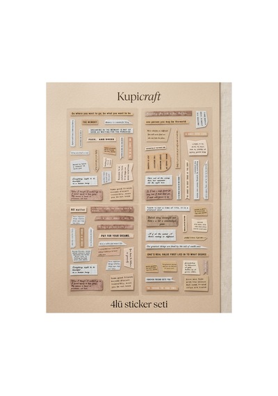 4 Sayfa Sticker Seti İngilizce Cümleler Sticker- Ajanda - Journal - Scrapbook - Planner - 927008374 Diğer