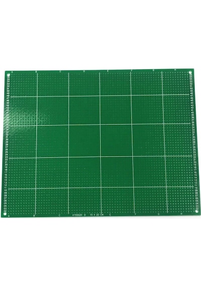 Koodmax 15x20cm Proto Pcb Tek Taraflı Delikli Pertinaks Prototip Deney Kartı Delikli Plaket Pertenak