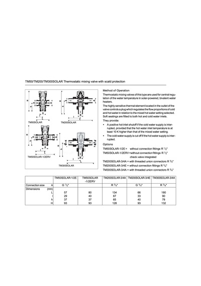 Honeywell Tm200solar-3/4e Termostatik Karışım Vanası 3/4''