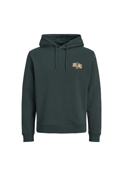 Jack & Jones Erkek Gögüs Baskili Kapüsonlu Sweatshirt - Aero - 12298491 Çok Renkli